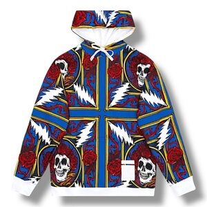 CHINATOWN MARKET SKULL HOODIE Grateful Dead SZ L